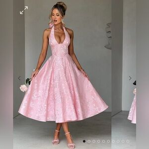 BABYBOO EFFIE MIDI DRESS - BLUSH